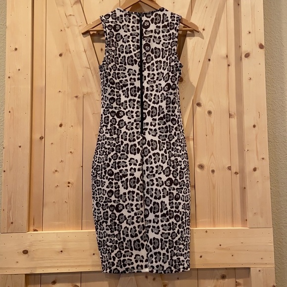 Bar III Racer Back Bodycon Dress Leopard Print Size Extra Small XS - Picture 5 of 7